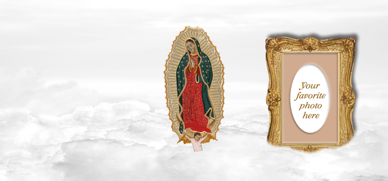 Lady of Guadalupe Clouds White